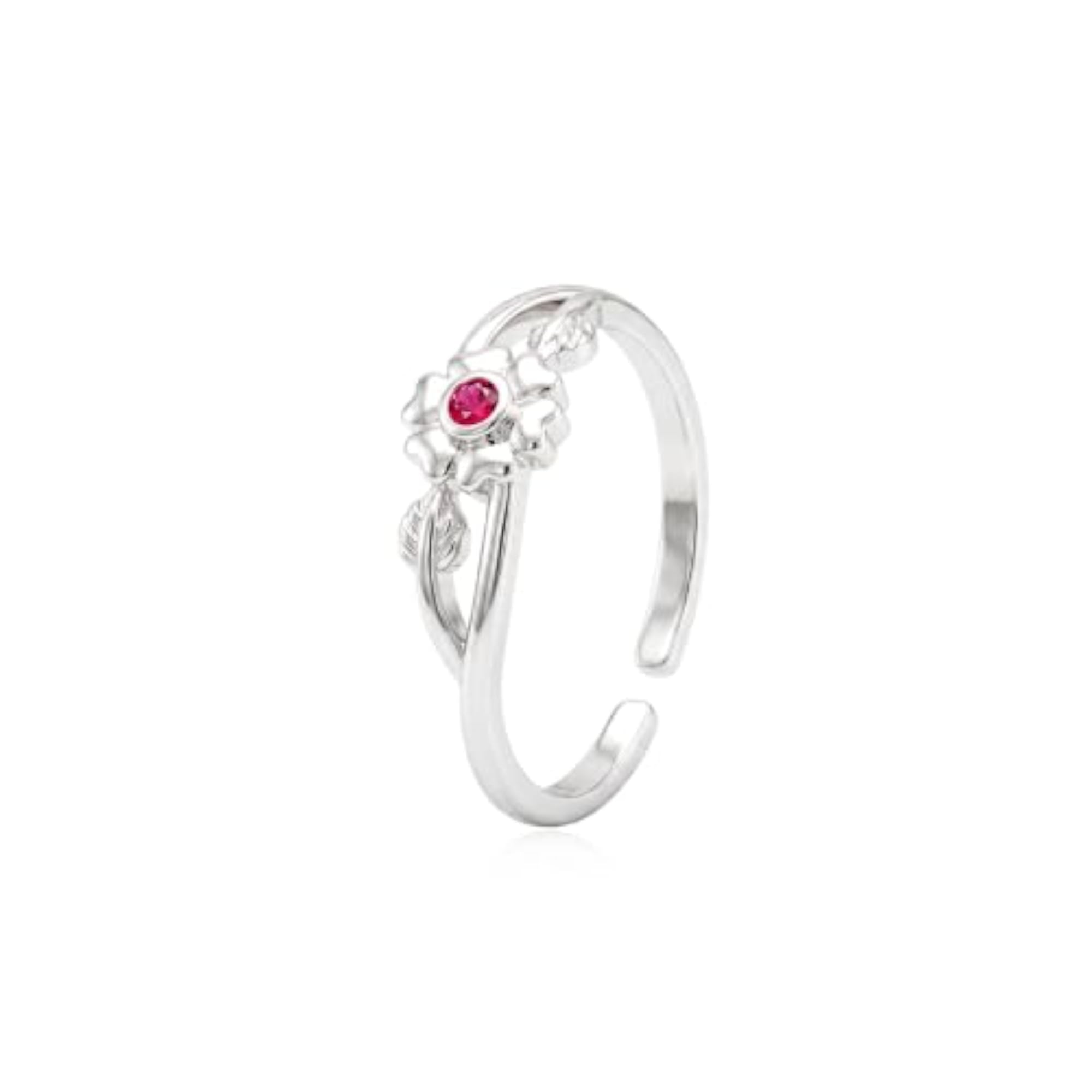 Women's Pure 925 Silver Floral Vine Toe Rings